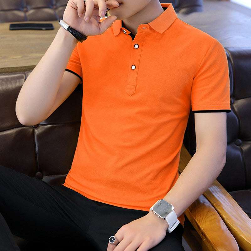Polo Shirt For Men Casual Short Sleeve Polo Shirts Patchwork Turn-down Collar Zipper T-Shirt Summer Men Shirt Tops - globaltradeleader