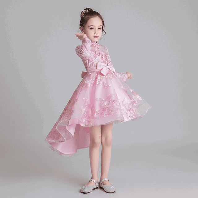 Children's national style cheongsam trailing dress skirt
