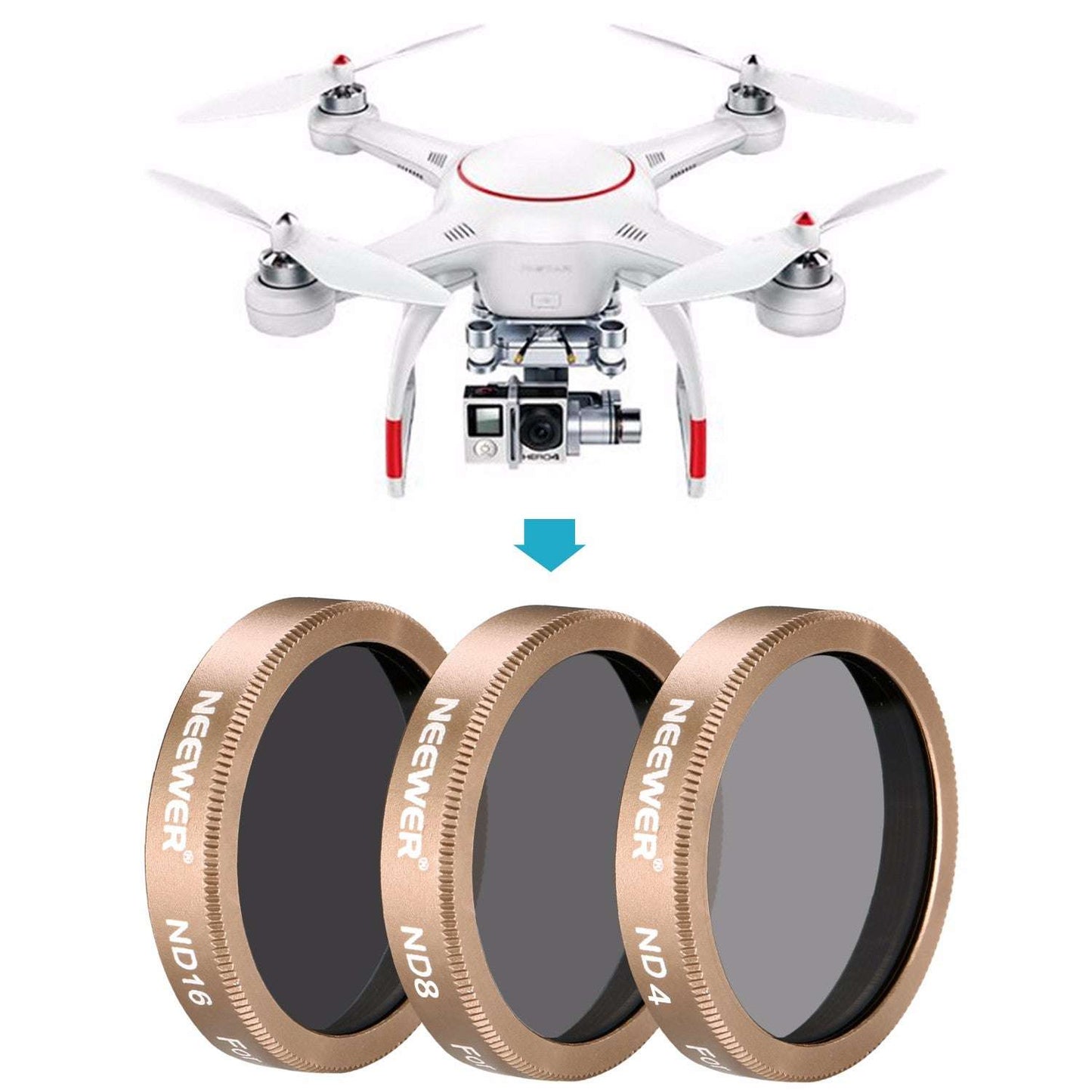 Neewer 3 Pieces Neutral Density ND Filter Kit for Autel X-Star, X-Star Premium Drones