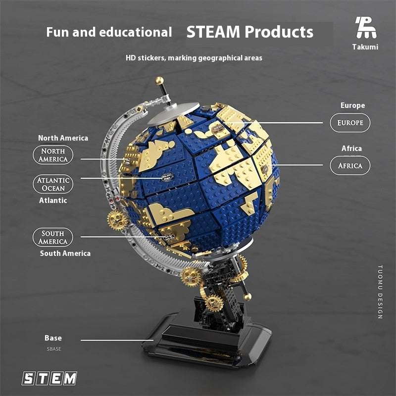 T1008 Discovery Series Earth Instrument Assembled Building Blocks Children's Educational Toy Decoration Gift - globaltradeleader