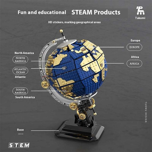 T1008 Discovery Series Earth Instrument Assembled Building Blocks Children's Educational Toy Decoration Gift - globaltradeleader