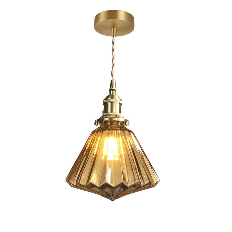 Japanese-style Brass And Glass Pendant Light - globaltradeleader