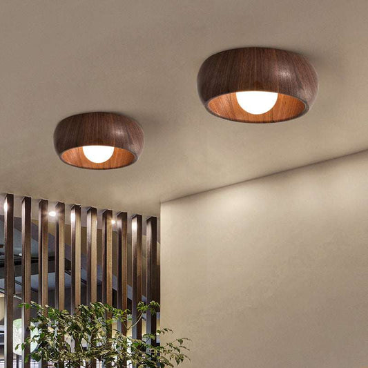 Aisle Corridor Light Creative Walnut Color Led Ceiling Light - globaltradeleader