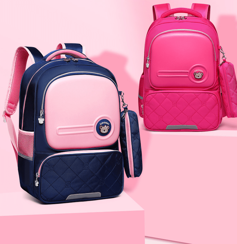 SUN EIGHT Orthopedic Backpack Girls School Bags School Bag For Girl Zipper Kid School Bag Cute Children Backpack Mochila Escol