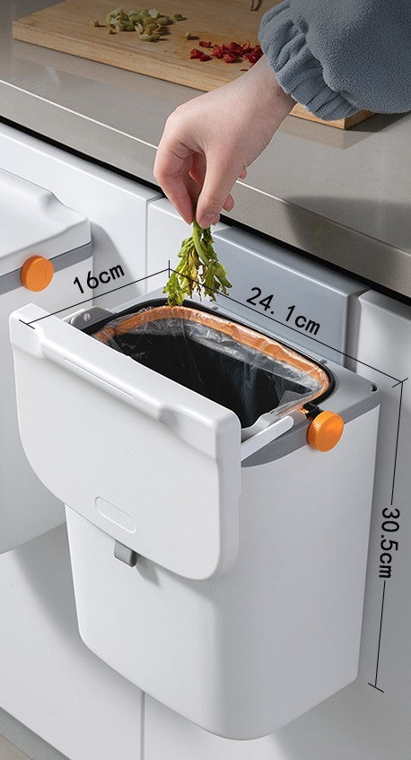 Wall-mounted Toilet Special Paper Basket Household Kitchen Waste Dry And Wet Trash Can - globaltradeleader