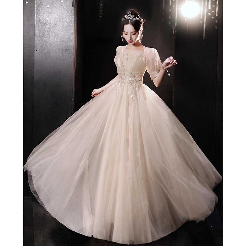New Birthday Banquet Party Elegant Socialite Host Fairy Slim Evening Dress For Women - globaltradeleader