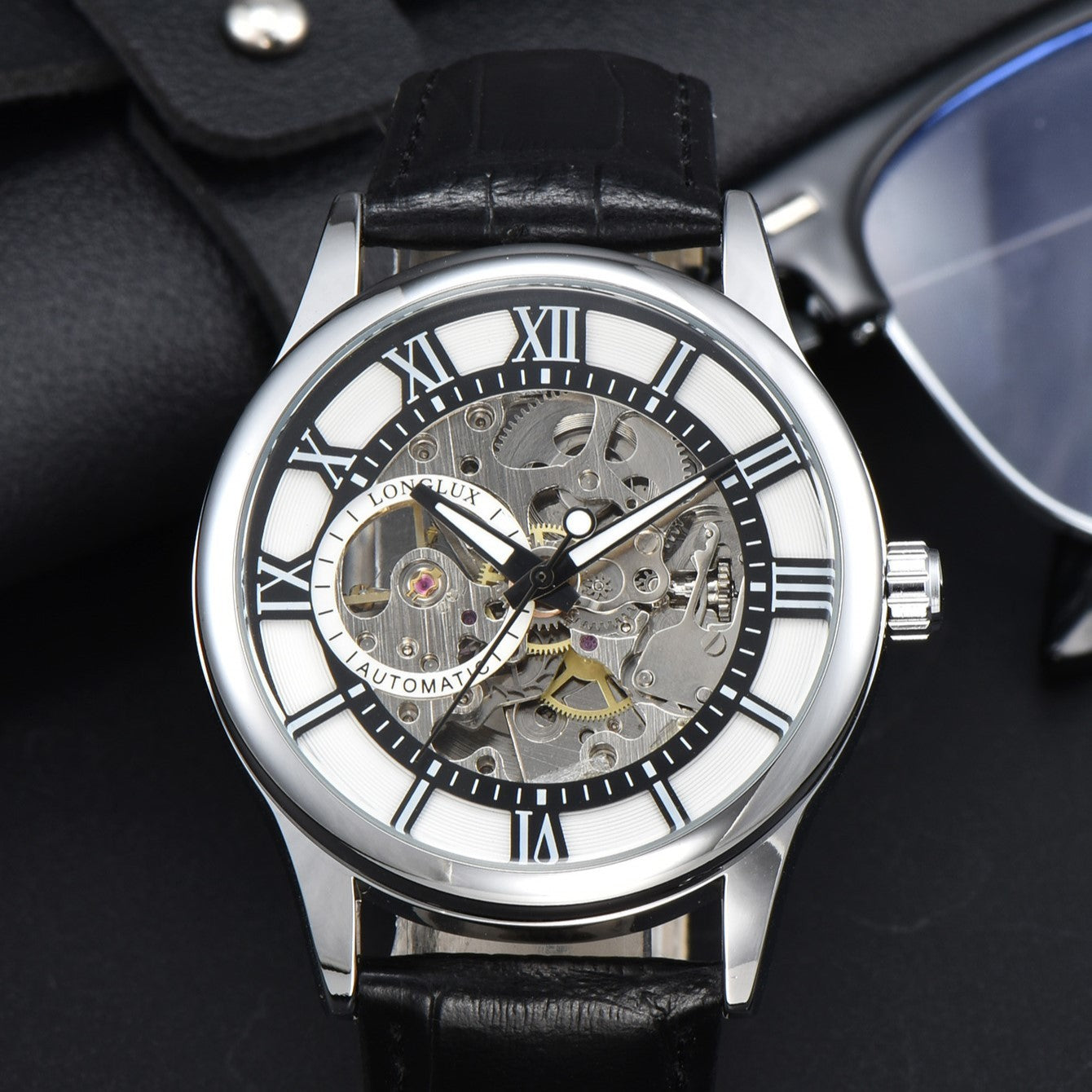 Men's Mechanical Watch Roman Scale Waterproof Fashion Business - globaltradeleader