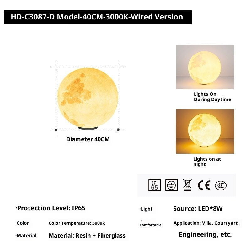 Pillar Lamp Outdoor Wall Moon Light Power-on Door - globaltradeleader