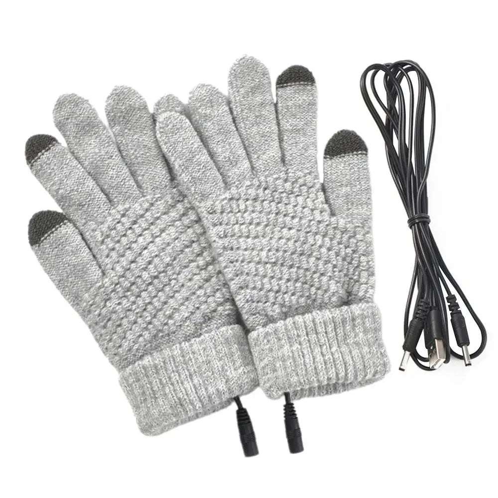 USB Heating Electric Heating Gloves Thermal Thickened Knitting - globaltradeleader
