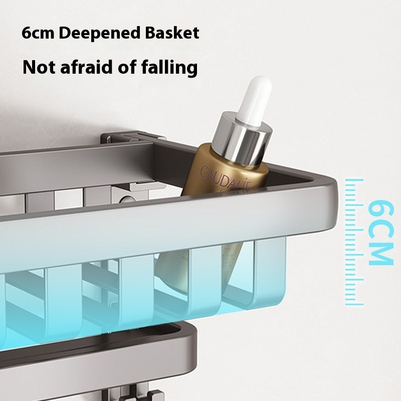 Gun Gray Towel Rack Bathroom Punch-free Bathroom Rack - globaltradeleader