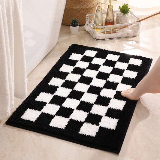 Checkerboard Bathroom Absorbent Floor Mat - globaltradeleader