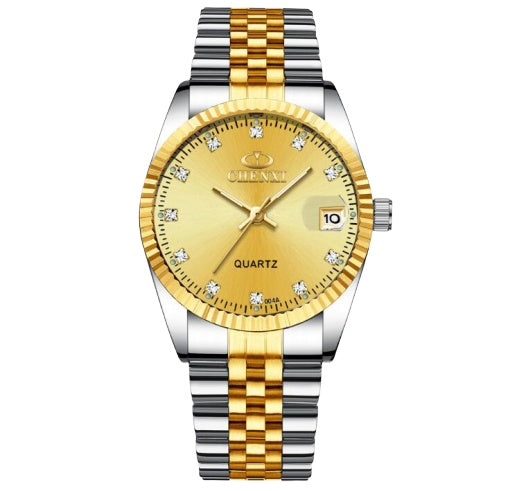 Golden couple watch men - globaltradeleader