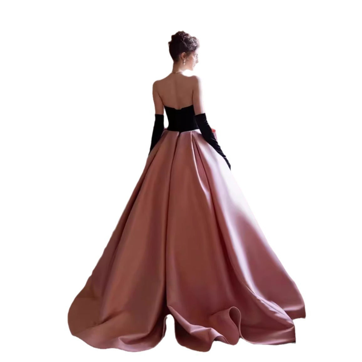 High-end Evening Dress Black Bow Princess Dress Engagement - globaltradeleader