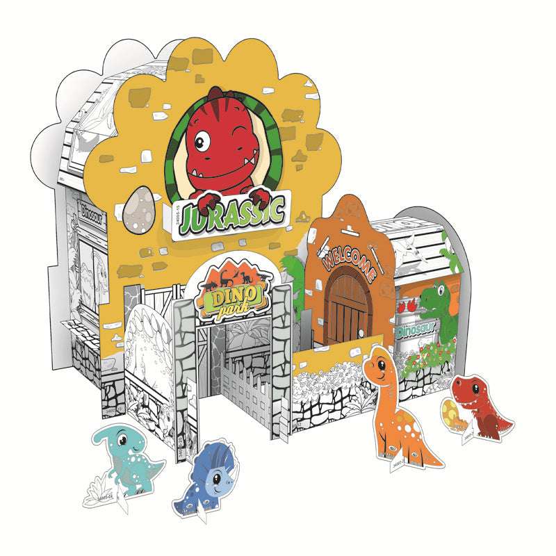 3D Puzzle Model Painting Graffiti House