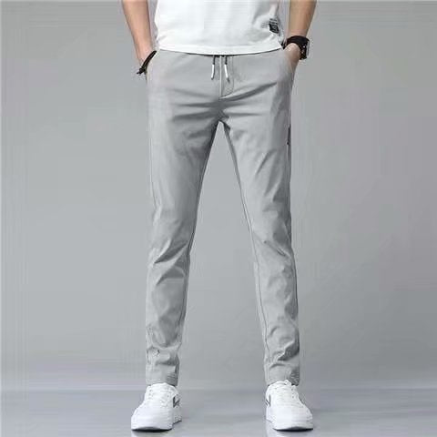 Drawstring Trousers Thin Casual Pants Korean Version Loose Straight Sweatpants Mens Clothing - globaltradeleader