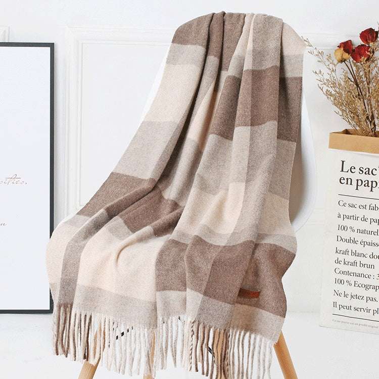 Wool Plaid Women Autumn And Winter Warm Scarf - globaltradeleader