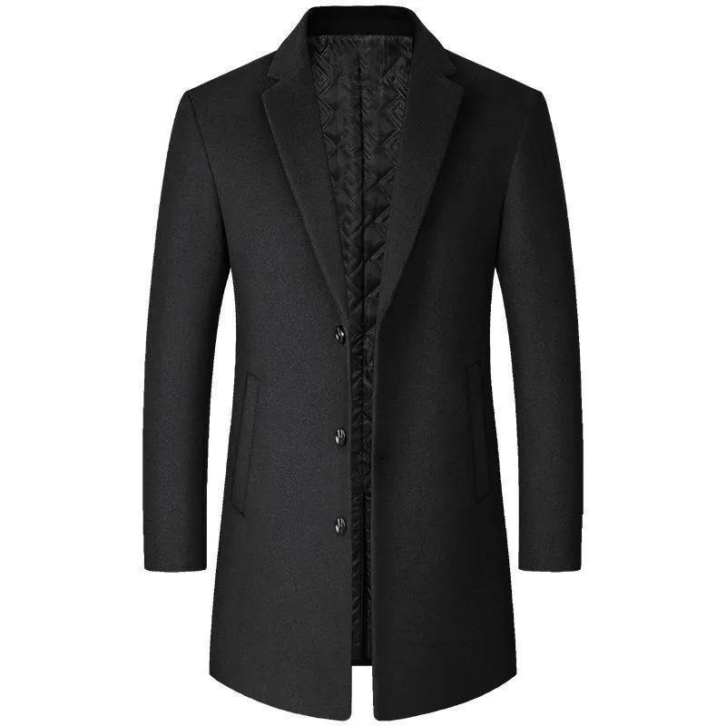 Autumn And Winter Woolen Trench Coat Men - globaltradeleader