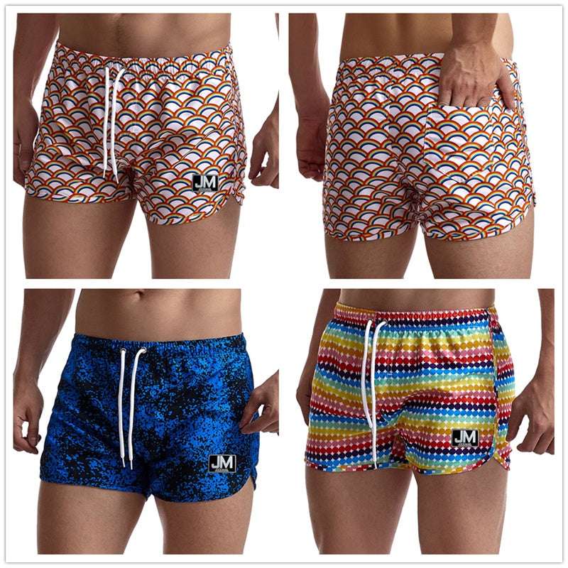 Men's Rainbow Print Beach Sports Shorts - globaltradeleader