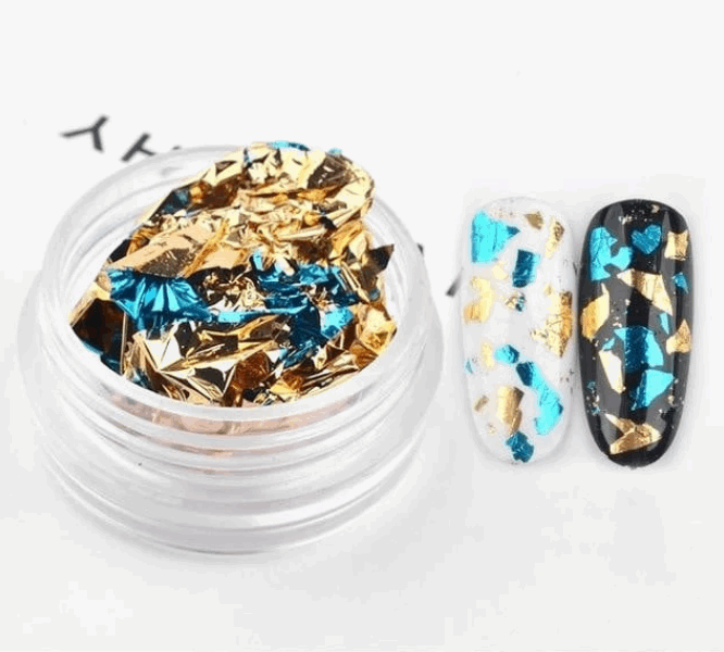 Nail tin foil fragment nail jewelry