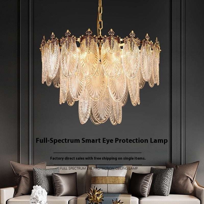 Glass Chandelier Living Room Simple Creative Bedroom Chandelier - globaltradeleader