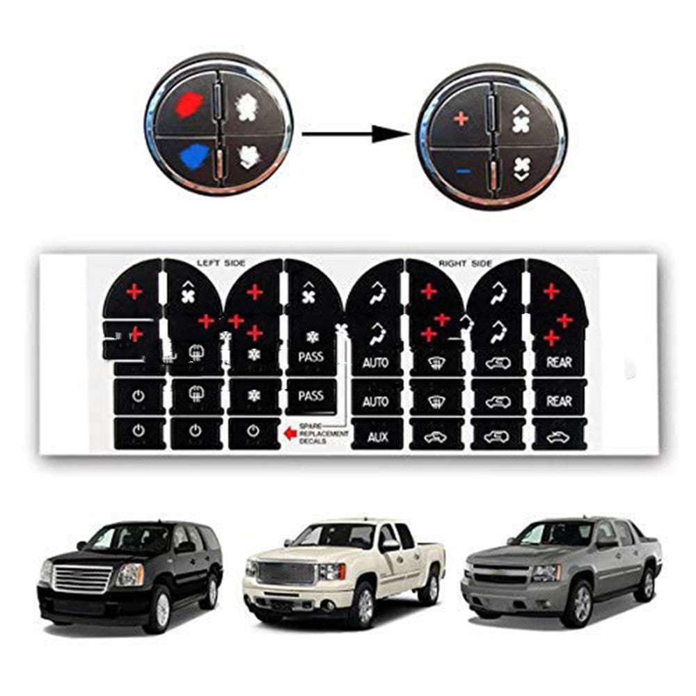 GM Car Button AC Central Control Repair Sticker 31 Keys
