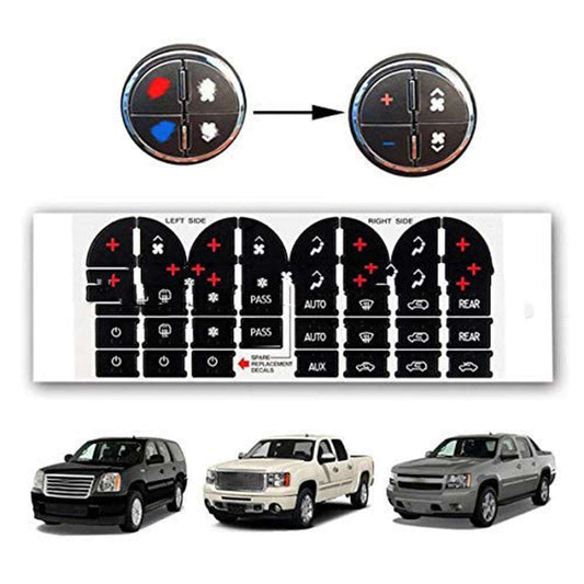 GM Car Button AC Central Control Repair Sticker 31 Keys