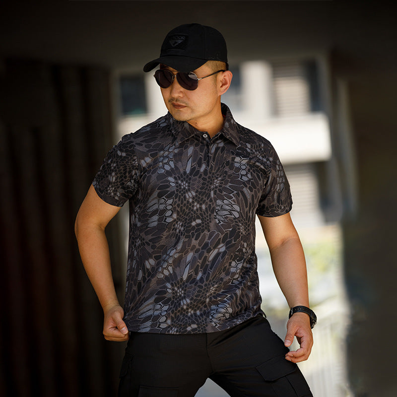 Men's Sports Loose Summer Outdoor Lapel Quick-drying T-shirt - globaltradeleader