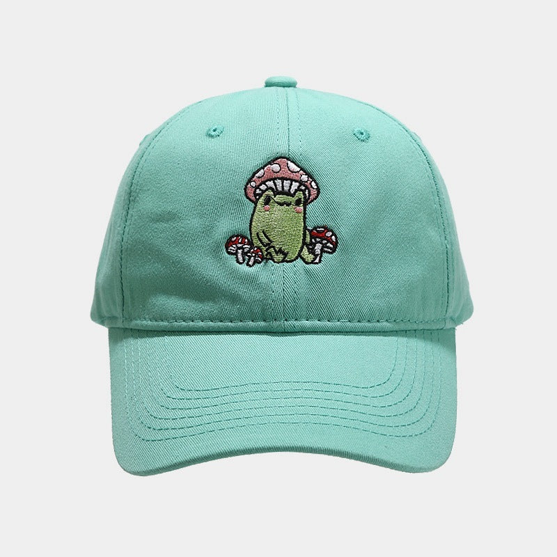 Cute Cartoon Frog Mushroom Embroidered Baseball Cap - globaltradeleader