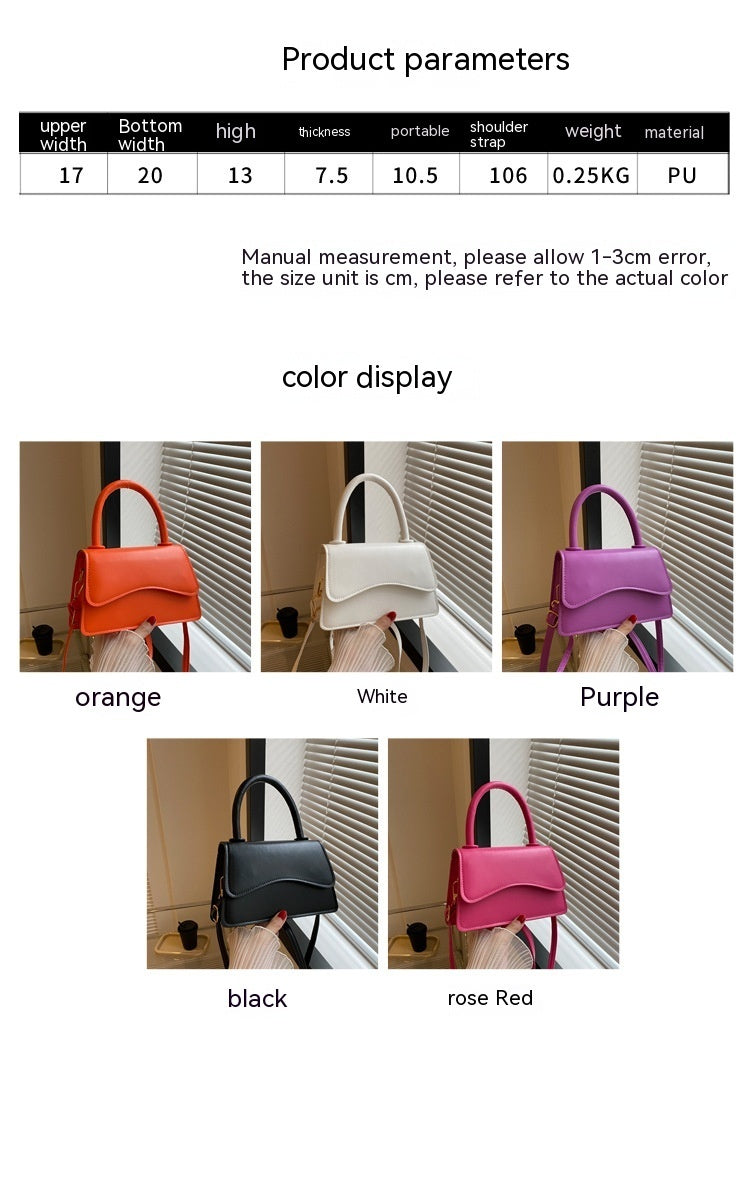 Fashion Messenger Bag Simple Solid Color Tote - globaltradeleader