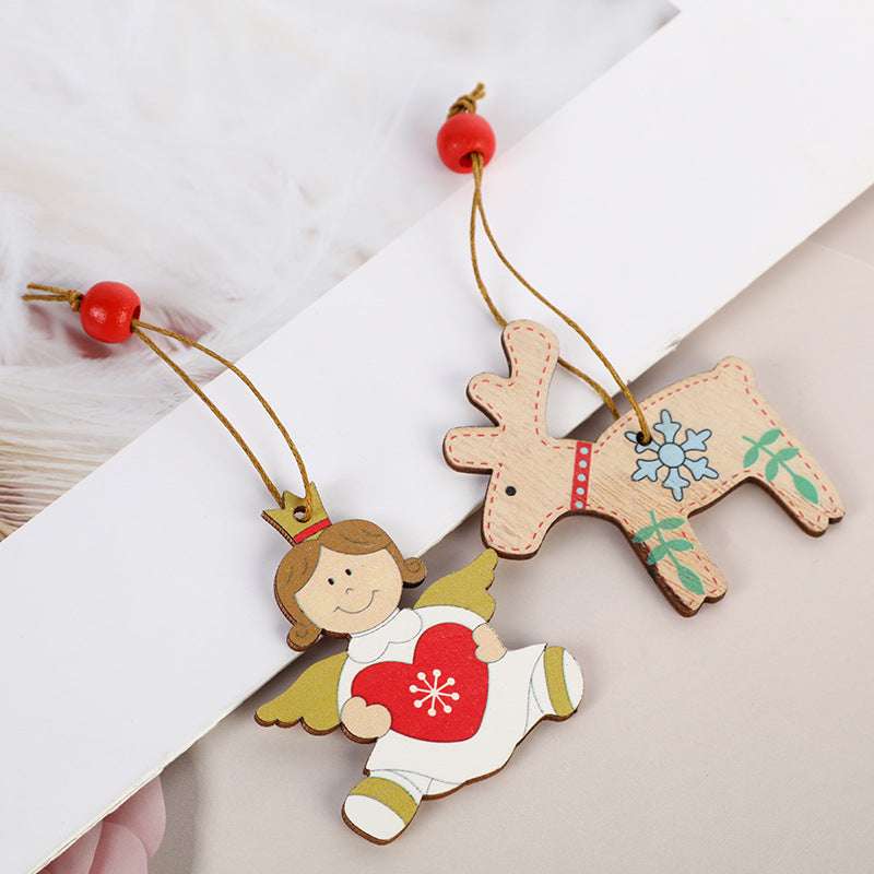 Christmas Crafts Wooden Pendant Modern Simplicity