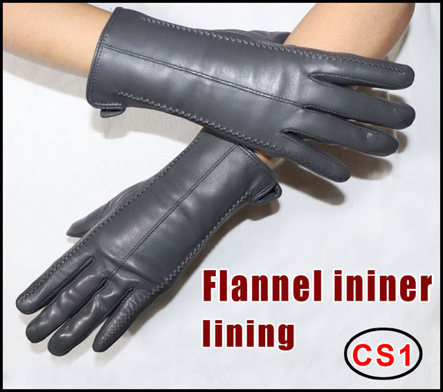 Women's Sheepskin Gloves Winter Warmth Plus Velvet Short Thi - globaltradeleader