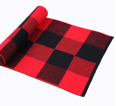 Men's scarf wool plaid scarf scarf winter scarf processing wholesale gift ladies knitting stitching