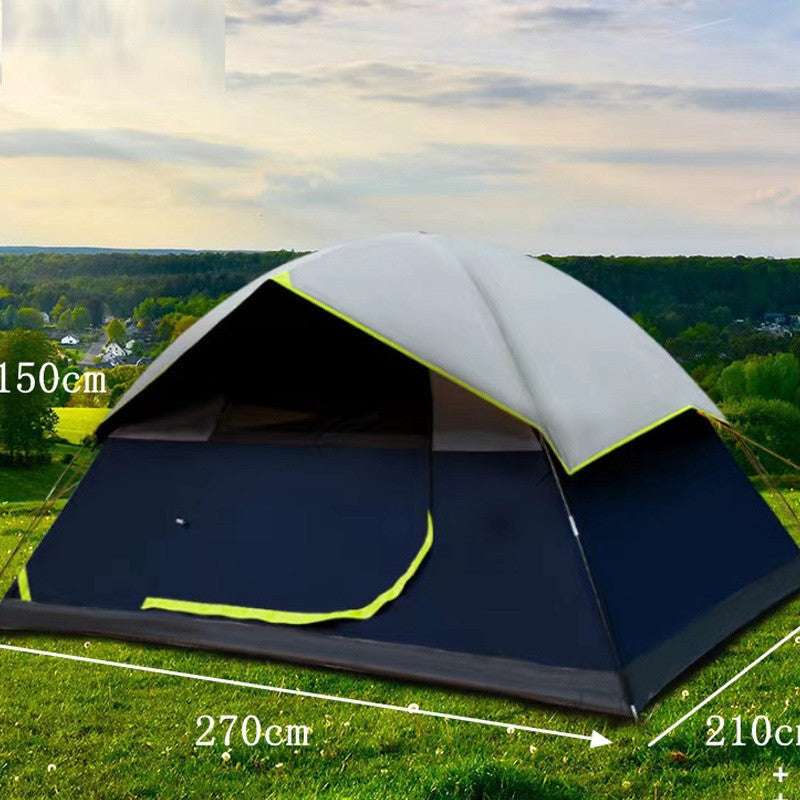4 Person Black Coated Darkroom Tent For Camping Family Backpacking Tents - globaltradeleader
