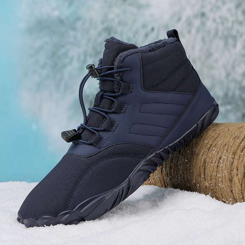 Outdoor Sports Cotton Shoes For Men And Women Winter Warm Slip-on Boots Wear-resistant Anti-ski Thickened Shoes Couple - globaltradeleader