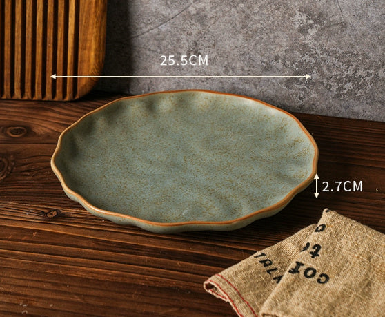 Retro Dish Plate Household Ceramic Bowl - globaltradeleader