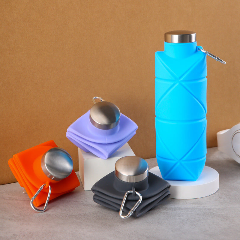 Food Grade Silicone Portable Water Bottle