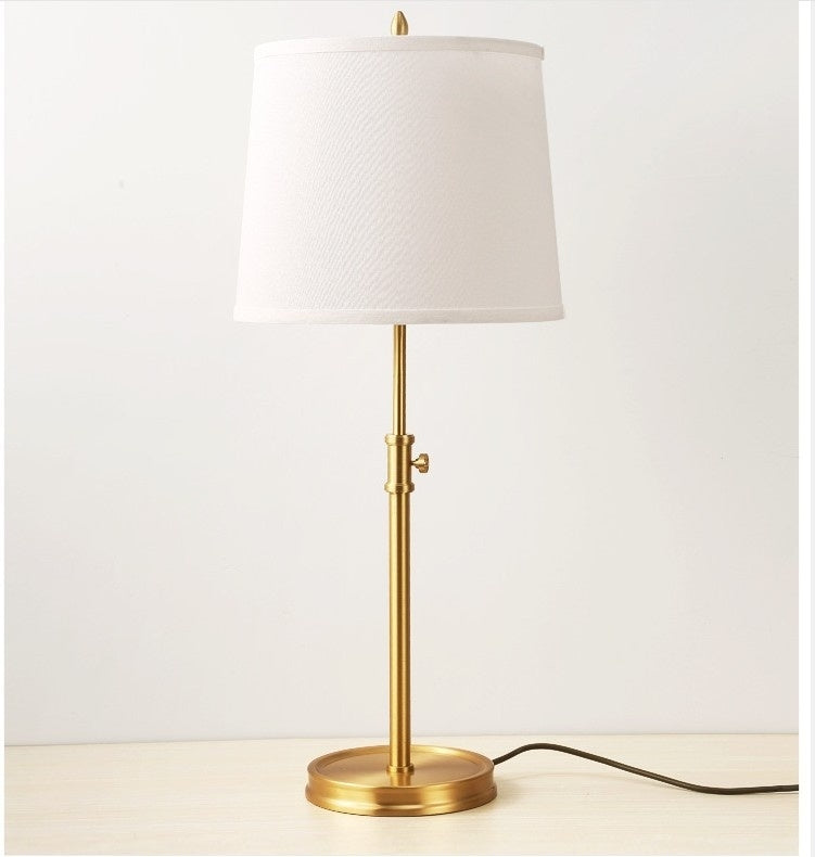 All Copper Lifting Copper Lamp Simple Rural Retro Living Room Bedroom Study Lamp - globaltradeleader