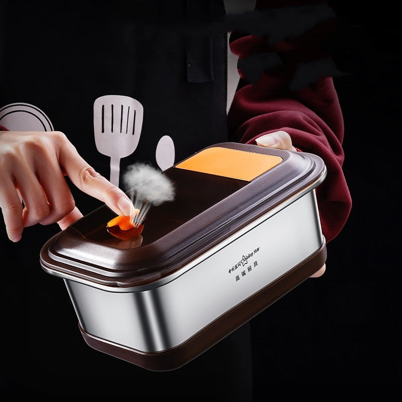 304 Stainless Steel Lunch Box Student Large Capacity Double Deck Compartment Bento Box - globaltradeleader