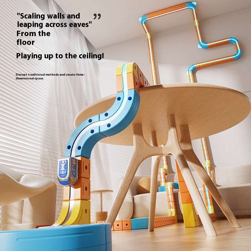 Children's Educational Electric Magnetic High-speed Rail Track Assembling Toys