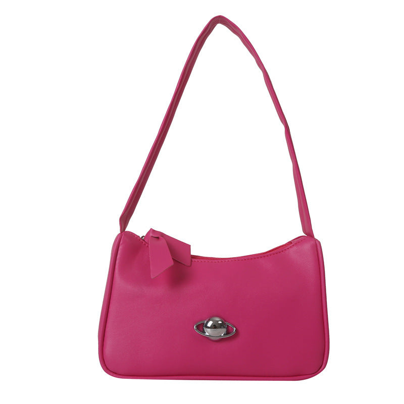 Simple Temperament Pure Color Gentle Shoulder Bag - globaltradeleader