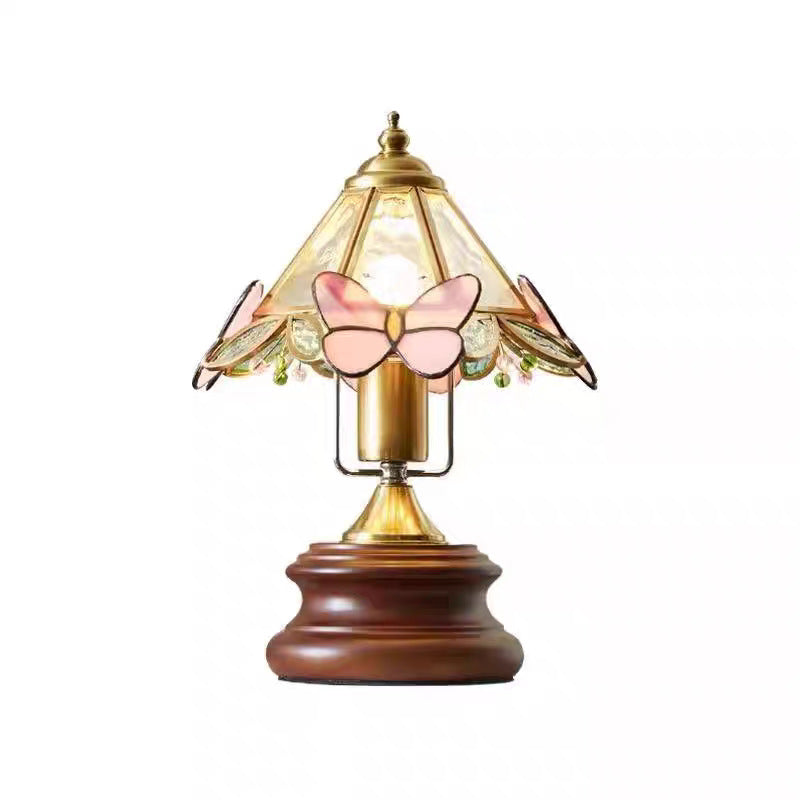 Retro Butterfly Flower Glass Mini Table Lamp - globaltradeleader