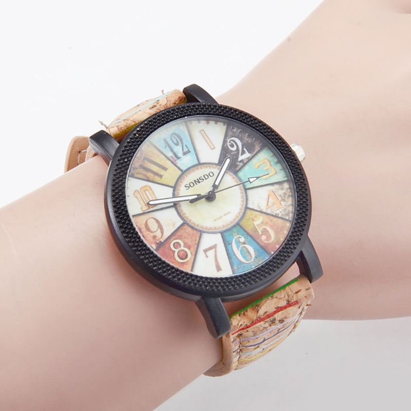 Casual Vintage Leather Women Quartz Wrist Watch Gift Clock - globaltradeleader