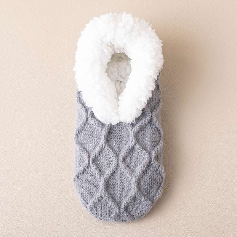 Winter Warm Short Cotton Slipper Socks Unisex Thicken Thermal Plush Home Floor Sock Soft Non-slip Grip Fuzzy Floor Fluffy Socks - globaltradeleader