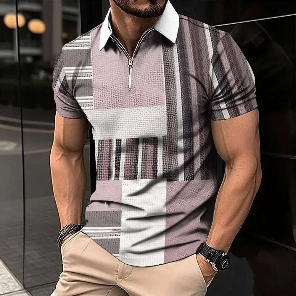 Men's Fashion Plaid Short-sleeved Top - globaltradeleader