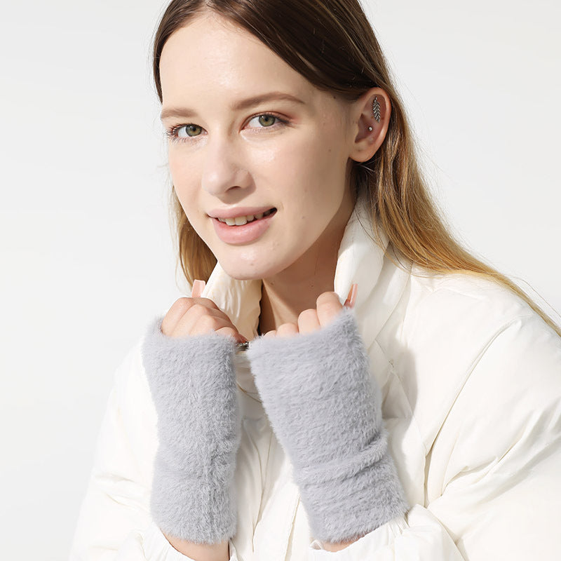 Winter Warm Half Finger Knitted Gloves