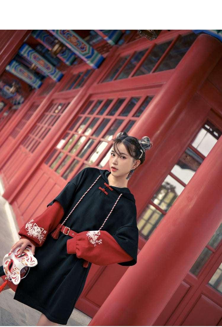 Women's Chinese style embroidered sweatshirt