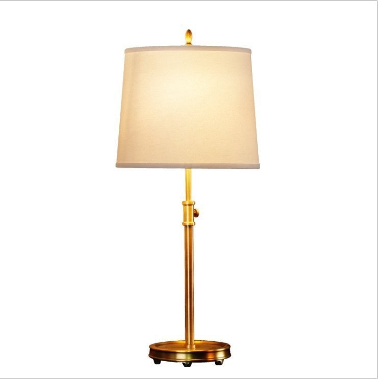 All Copper Lifting Copper Lamp Simple Rural Retro Living Room Bedroom Study Lamp - globaltradeleader