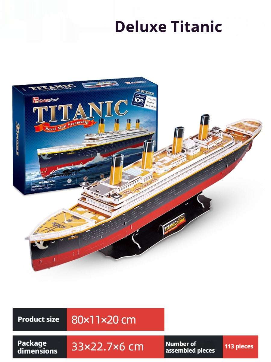 Puzzle Model Paper Tiedani Ship Model Hand-assembled Decoration Gift