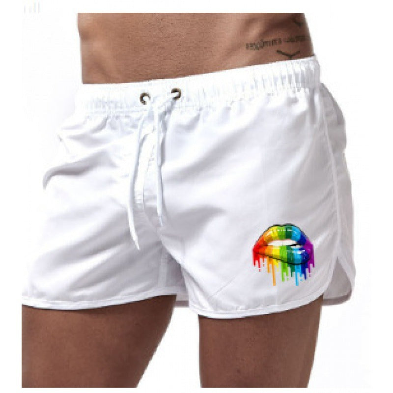 Hawaiian Letter Beach Split Shorts - globaltradeleader