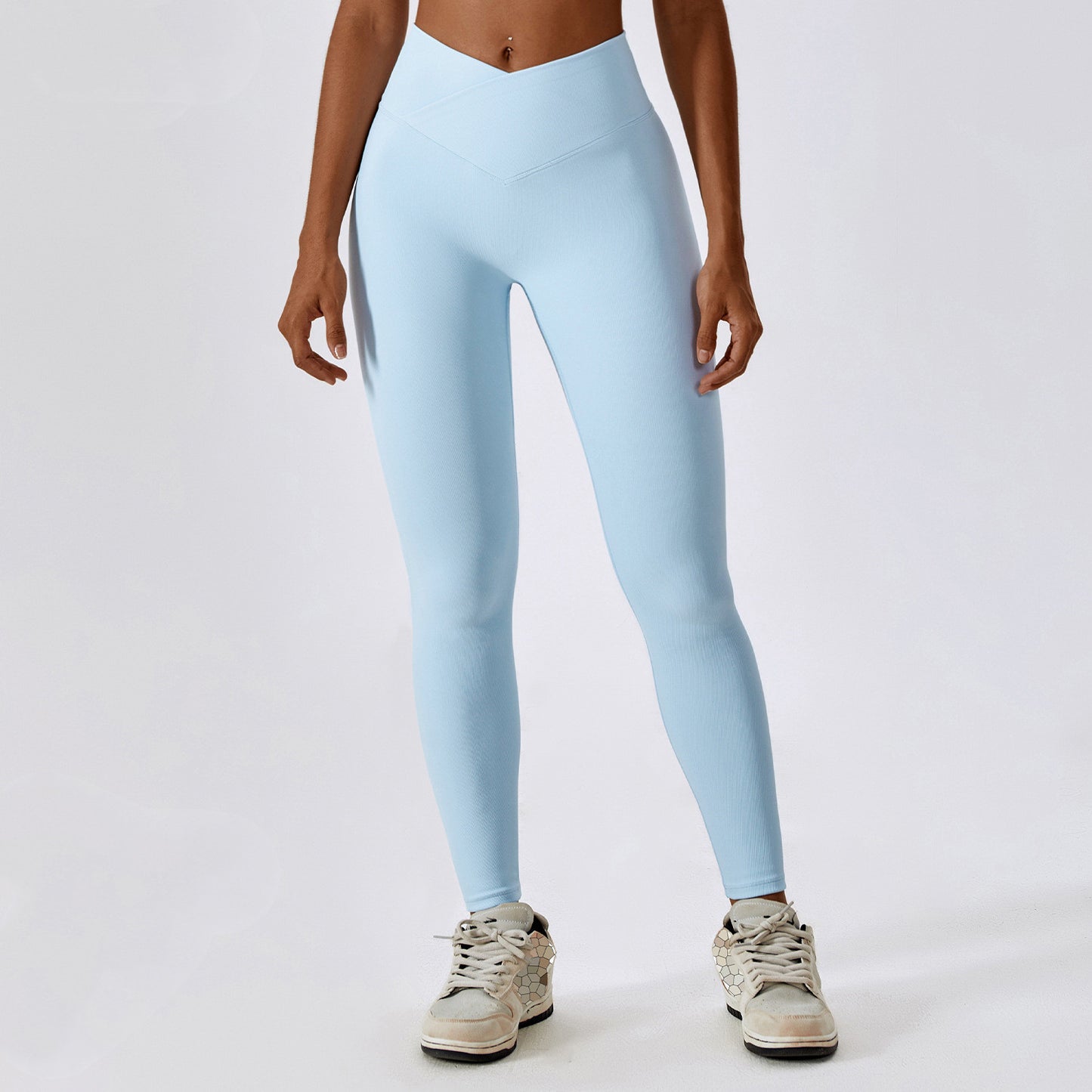 Cross High Waist Tight Thread Hip Raise Yoga Pants - globaltradeleader